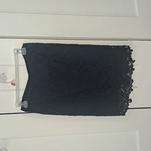 Dark blue lace skirt